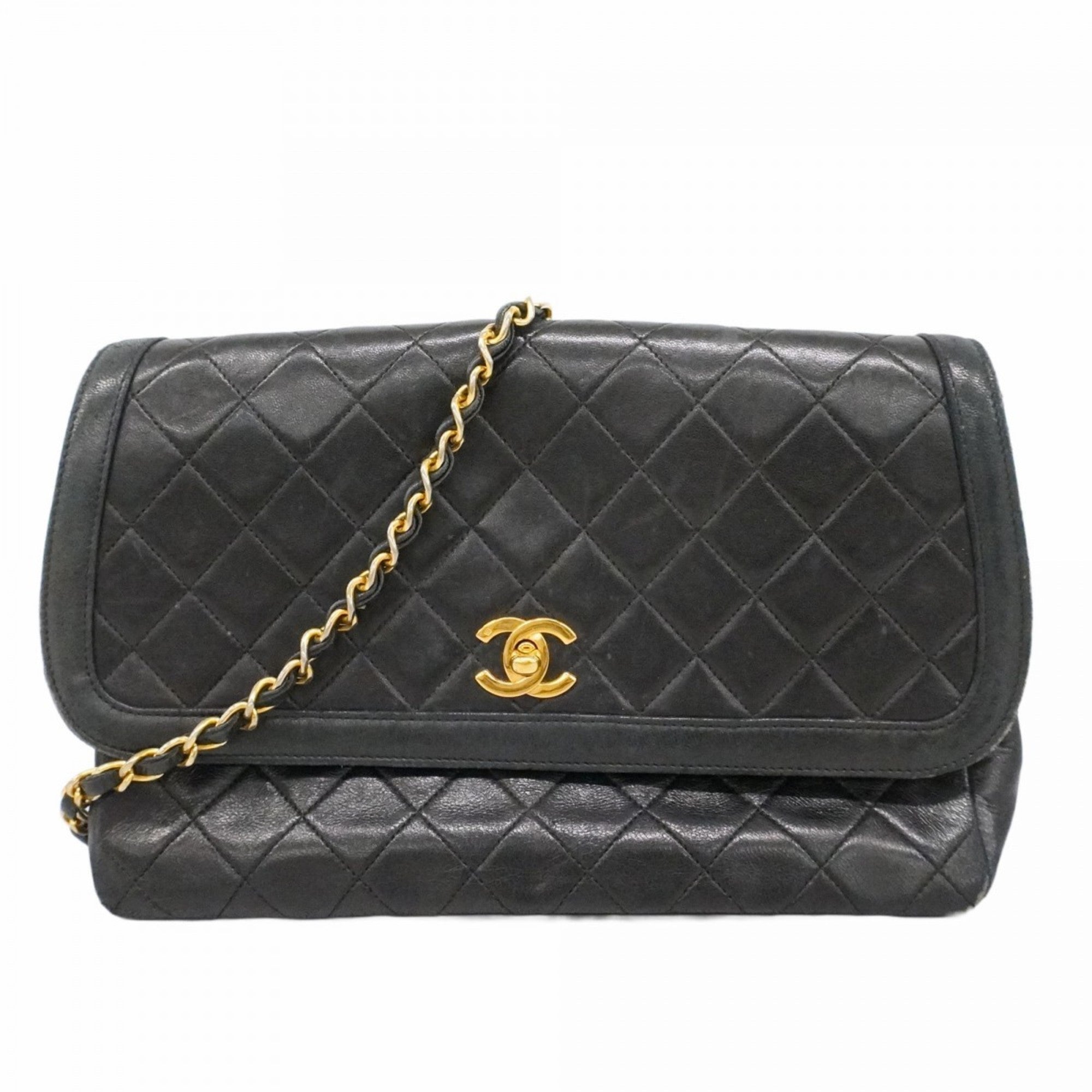 Vintage CC Chain Flap Bag Quilted Lambskin Medium