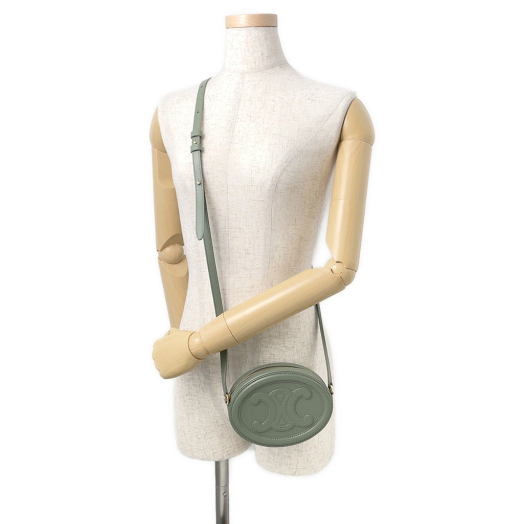 Triomphe Oval Crossbody Bag Leather