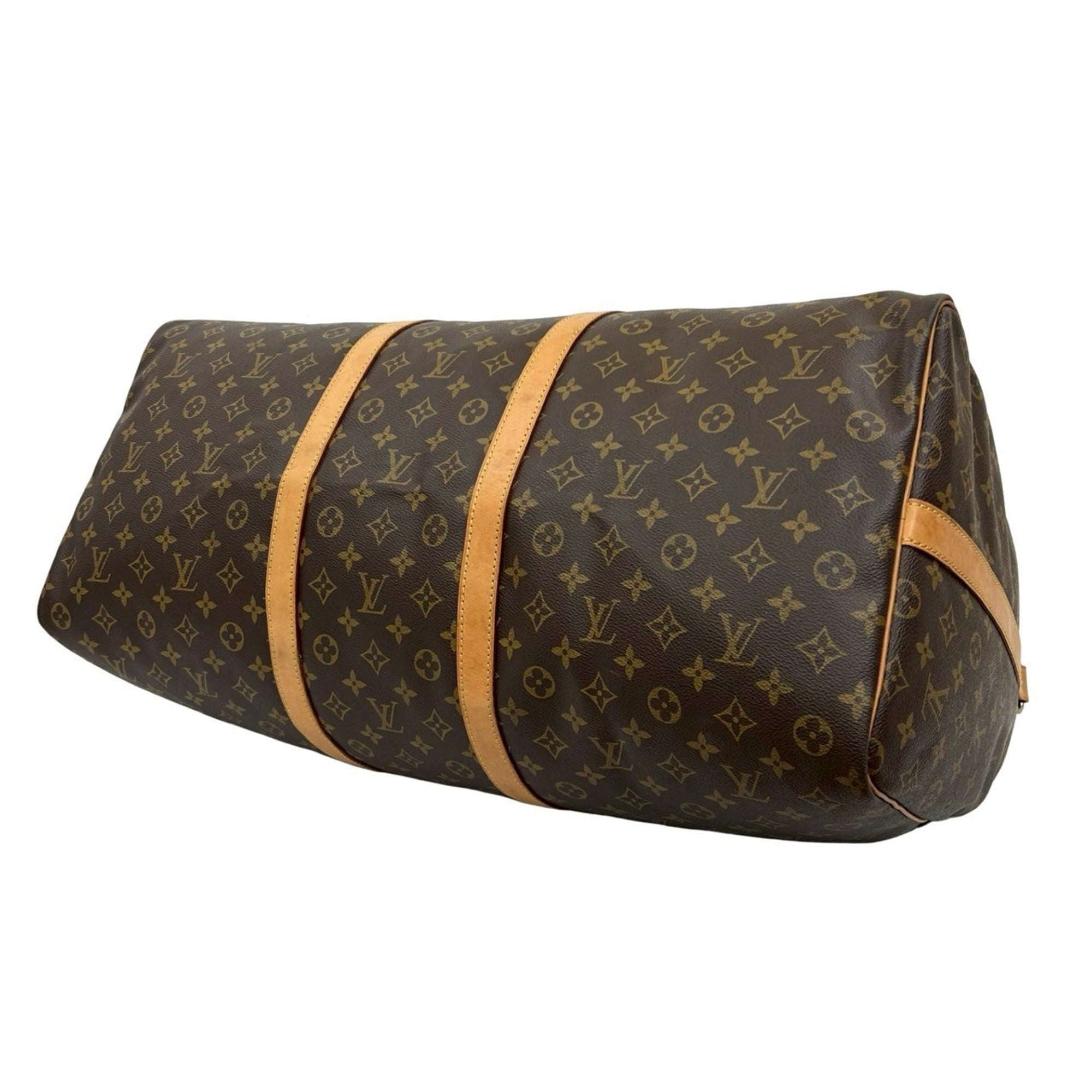 Louis Vuitton Brown Leather Pvc Boston Bag Shoulder Bag (Pre-Owned)