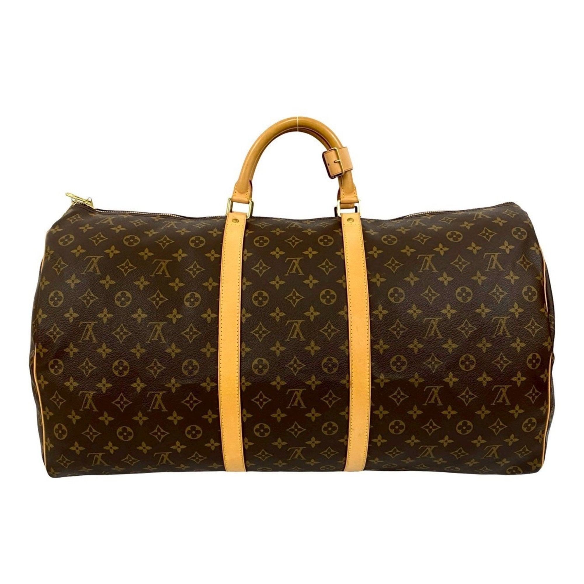 Louis Vuitton Brown Leather Pvc Boston Bag Handbag (Pre-Owned)
