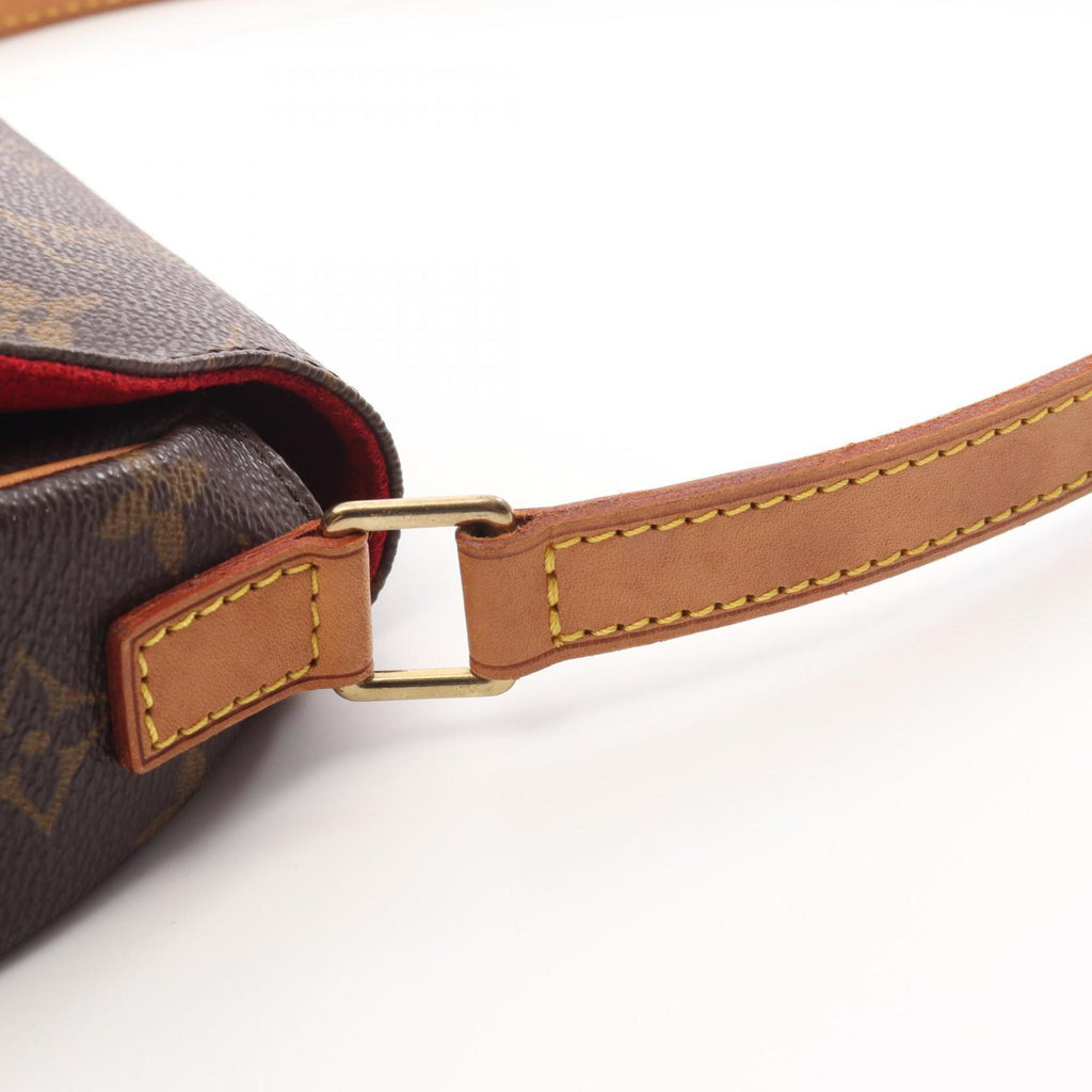 Louis Vuitton Brown Monogram Coated Canvas Leather Shoulder Bag (Pre-Owned)