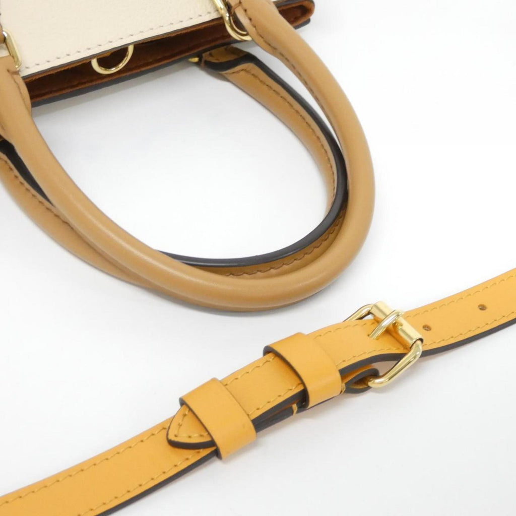 Louis Vuitton Camel Leather Coated Canvas Handbag (Pre-Owned)