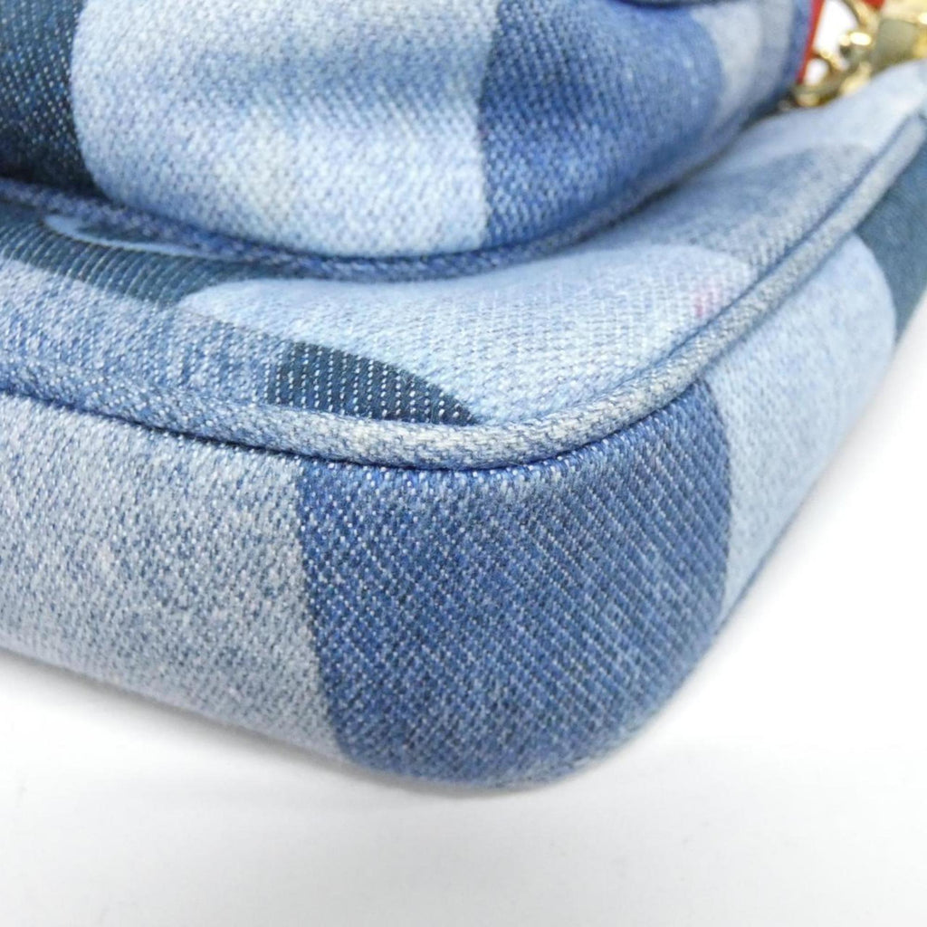 Louis Vuitton Monogram Denim Rouge Canvas Pochette Shoulder Bag (Pre-Owned)