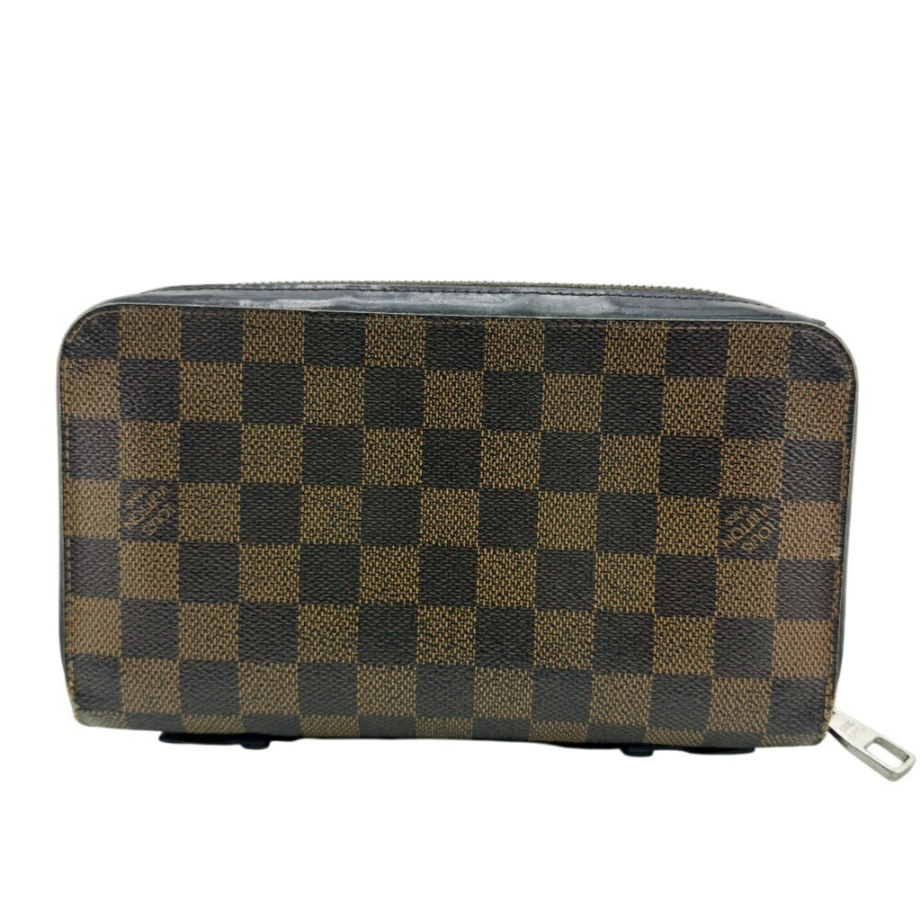 Louis Vuitton Brown Leather Long Wallet (Bi-Fold) (Pre-Owned)