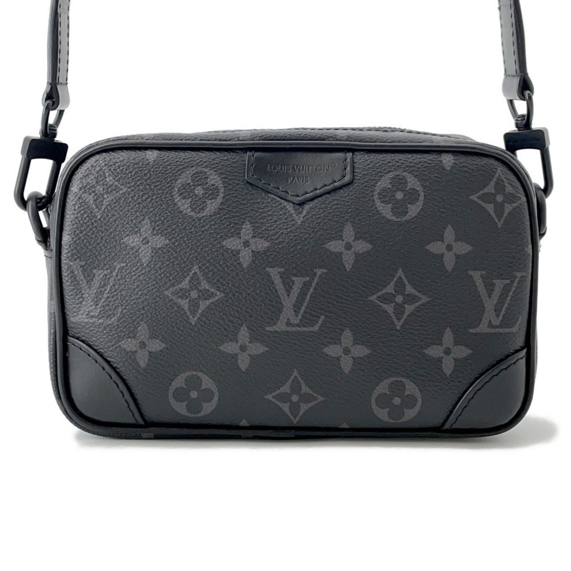 Louis Vuitton Monogram Eclipse Black Noir Monogram Eclipse Chain/Shoulder Wallet (Pre-Owned)
