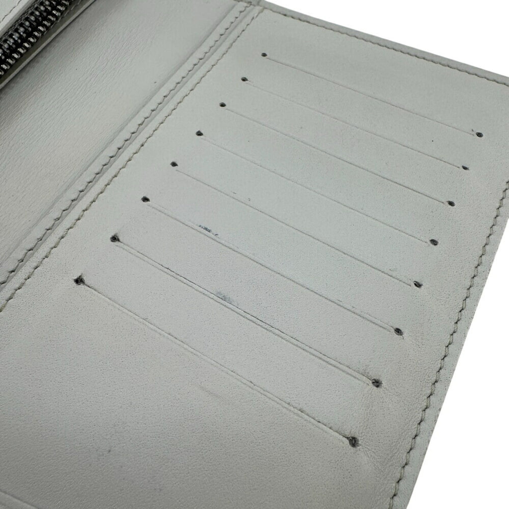 Louis Vuitton White Damier Infini Leather Long Wallet (Bi-Fold) (Pre-Owned)