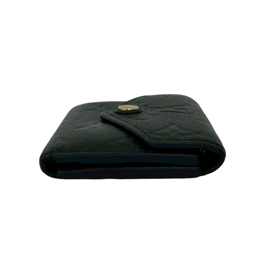 Louis Vuitton Black Leather Wallet (Tri-Fold) (Pre-Owned)