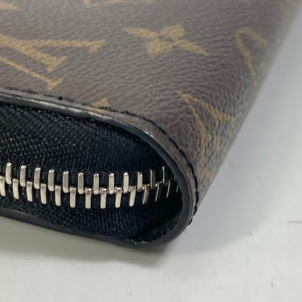 Louis Vuitton Monogram Macassar Black Brown Monogram Long Wallet (Bi-Fold) (Pre-Owned)