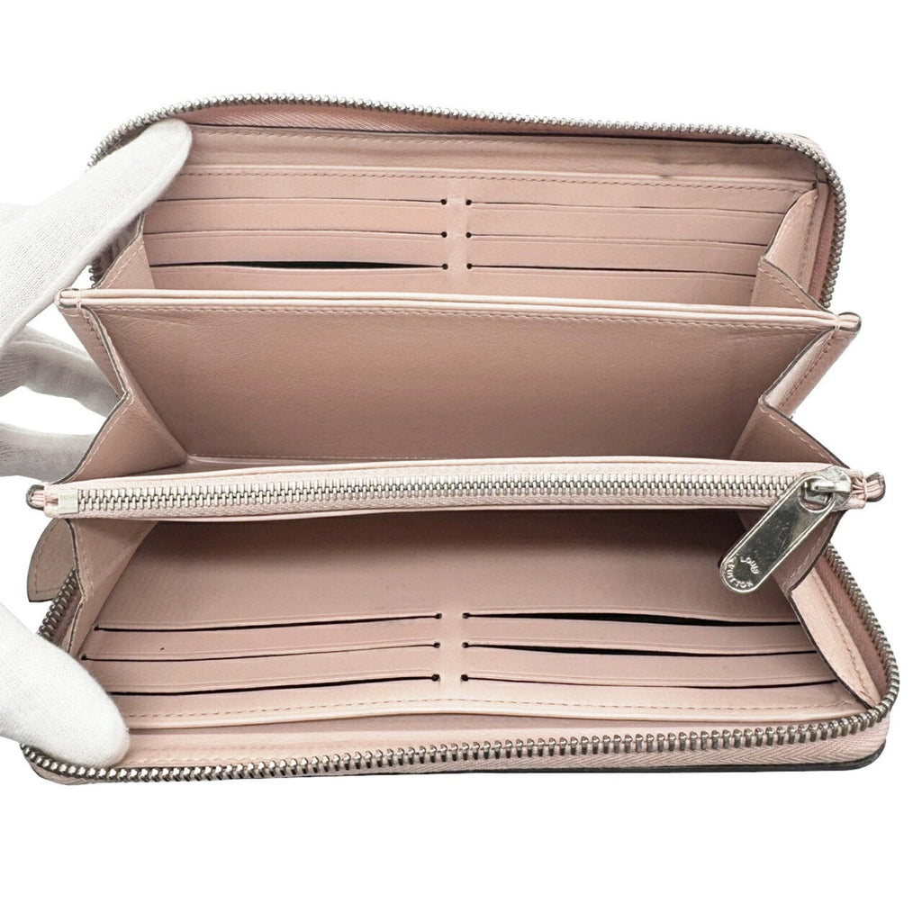 Louis Vuitton Mahina Pink Mahina Leather Long Wallet (Bi-Fold) (Pre-Owned)