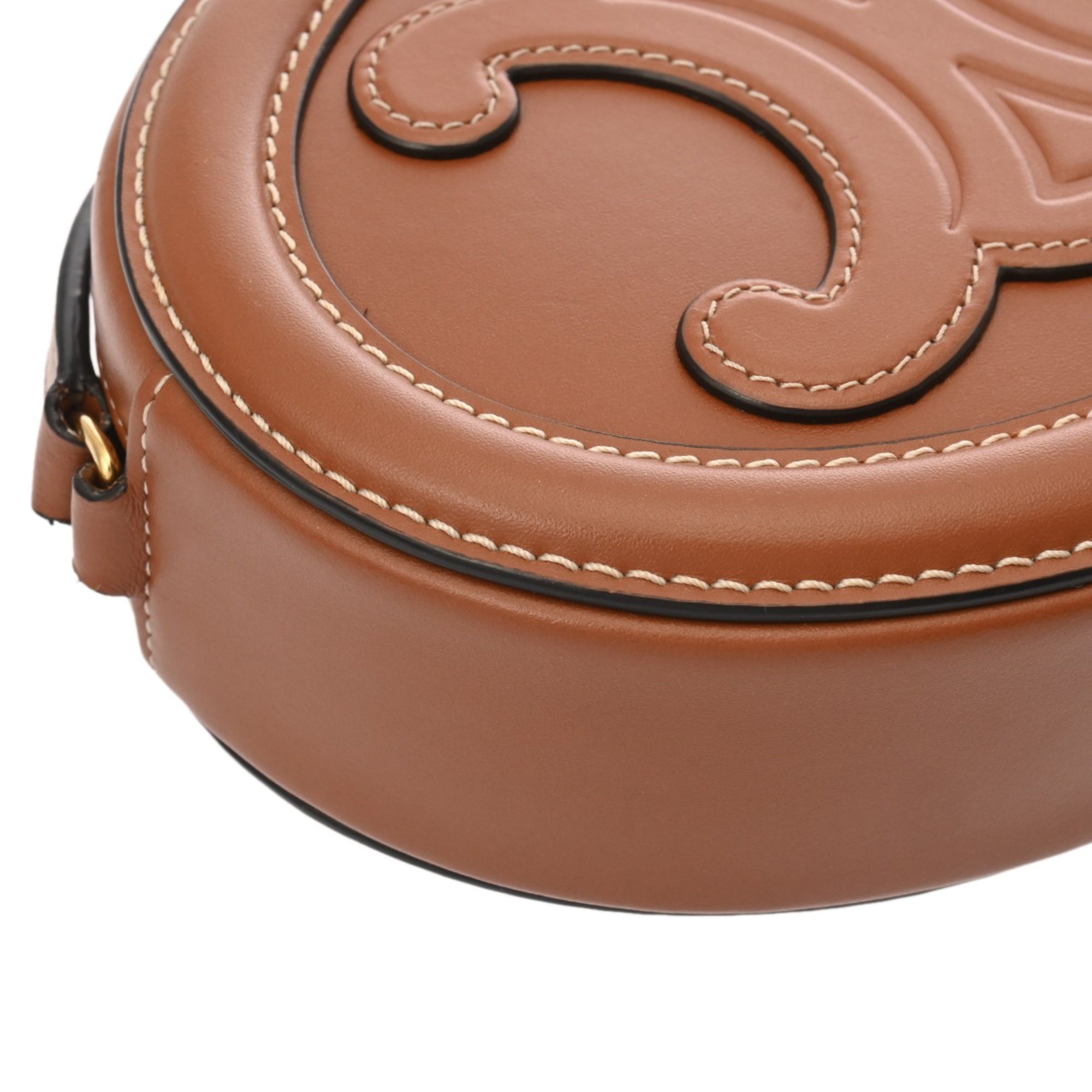 Triomphe Oval Crossbody Bag Leather