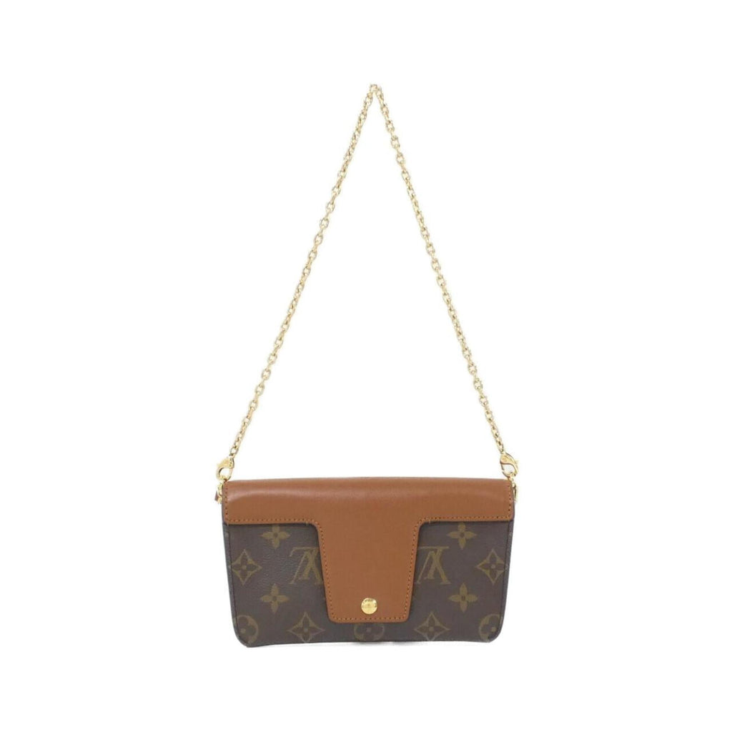 Louis Vuitton Caramel Marron Coated Canvas Leather Shoulder Bag (Pre-Owned)