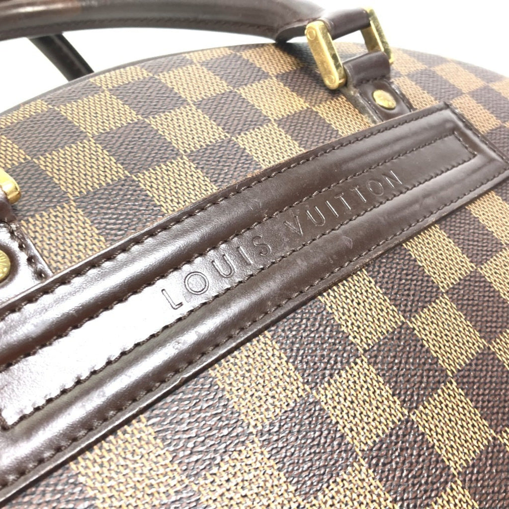 Louis Vuitton Damier Brown Ebene Damier Canvas Boston Bag Handbag Shoulder Bag (Pre-Owned)