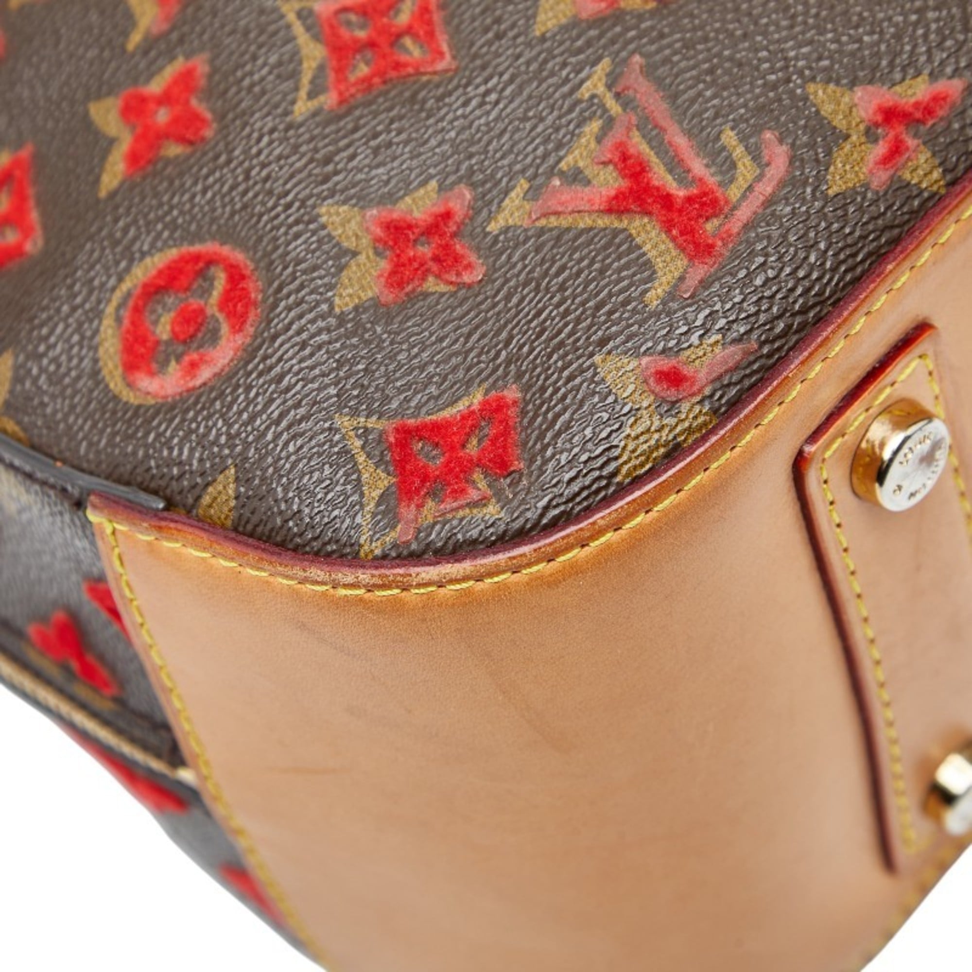 Louis Vuitton Brown Pvc Leather Handbag (Pre-Owned)