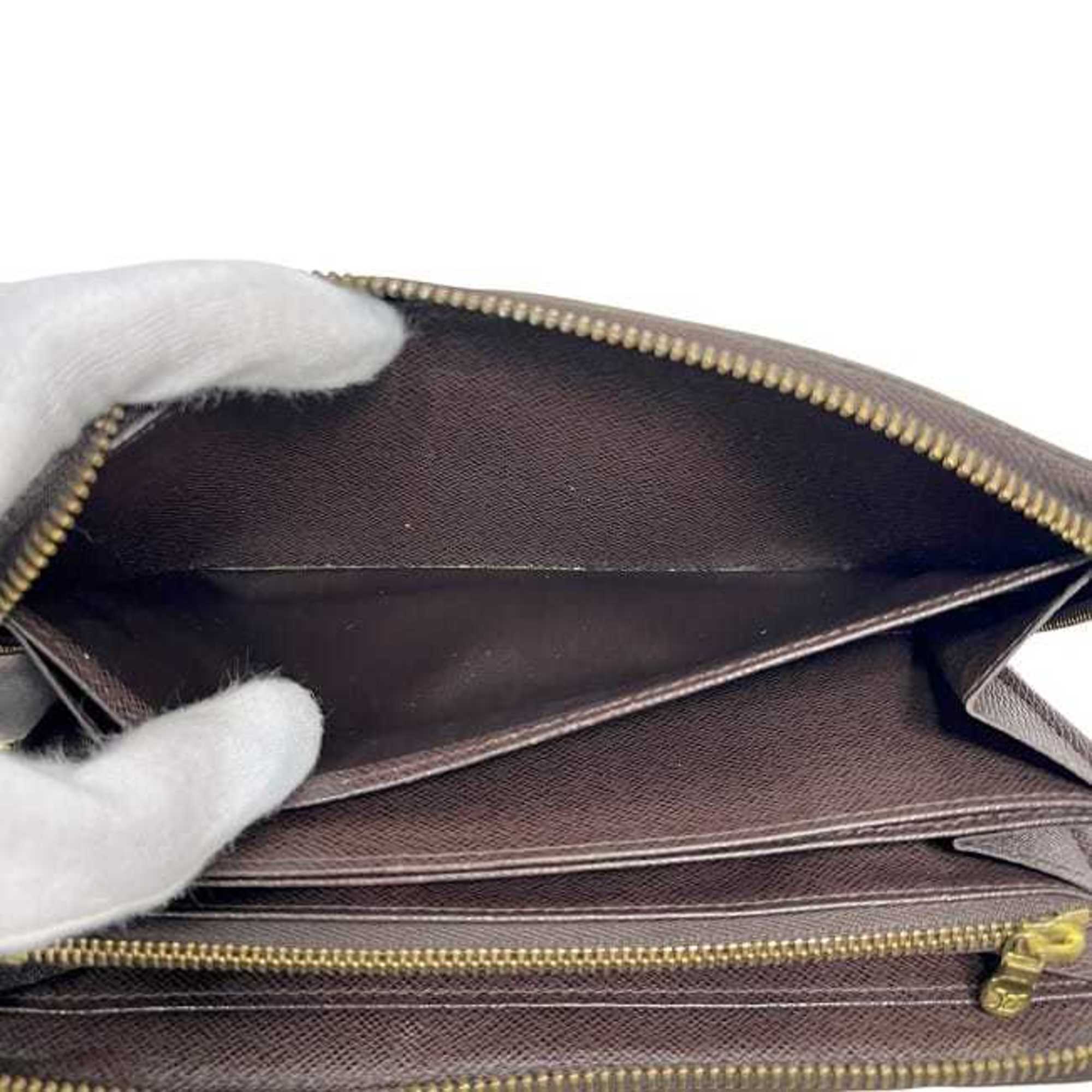 Louis Vuitton Brown Damier Canvas Ebene Damier Canvas Long Wallet (Bi-Fold) (Pre-Owned)