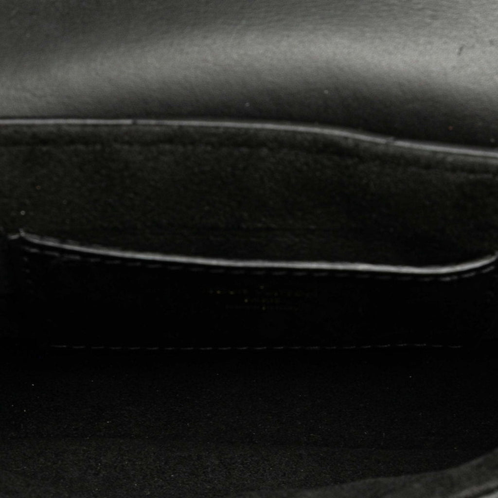 Louis Vuitton Black Noir Leather Pochette Shoulder Bag (Pre-Owned)