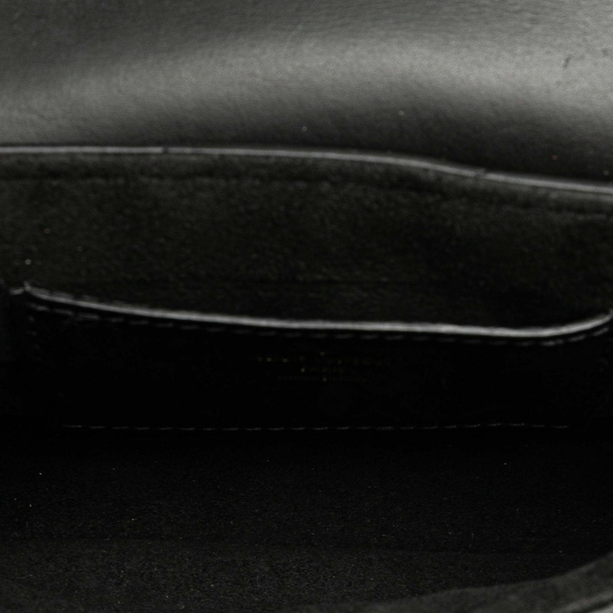 Louis Vuitton Black Noir Leather Pochette Shoulder Bag (Pre-Owned)