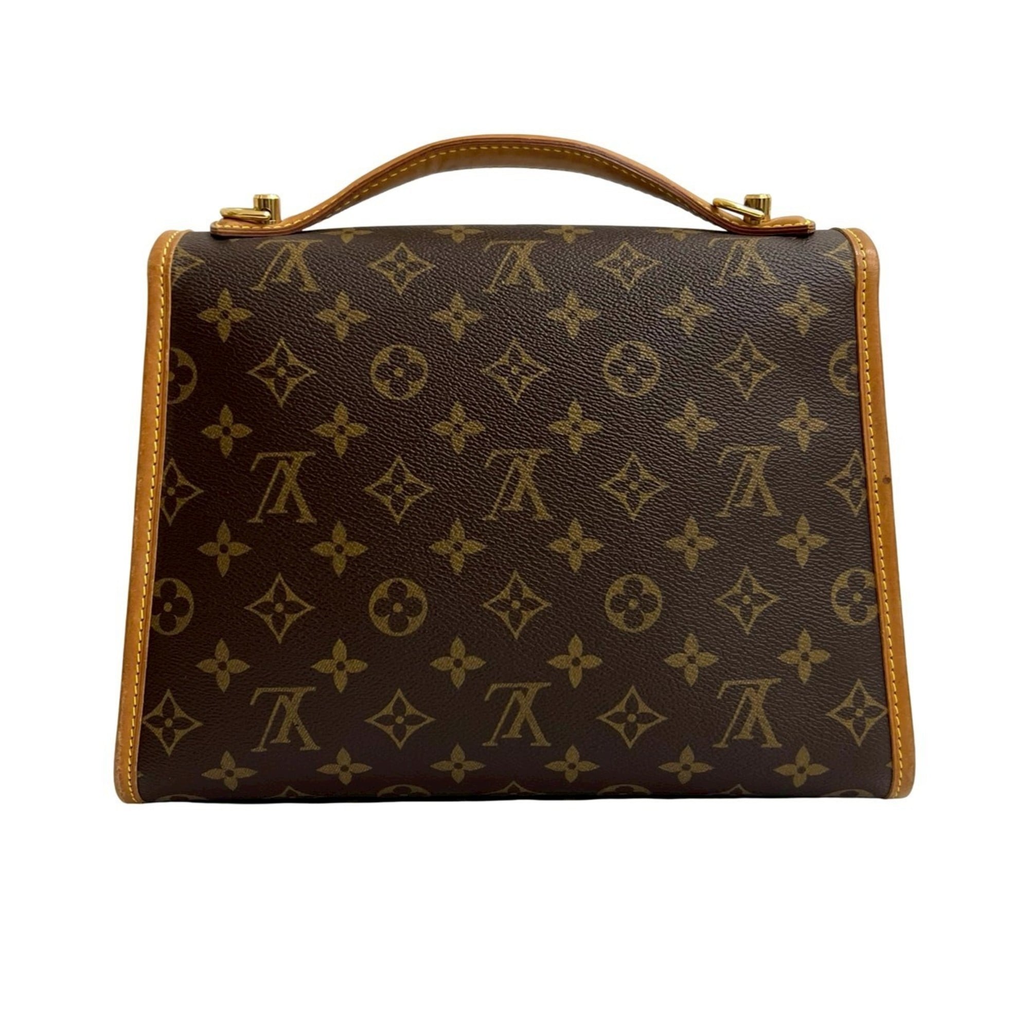 Louis Vuitton Brown Leather Pvc Handbag Shoulder Bag (Pre-Owned)