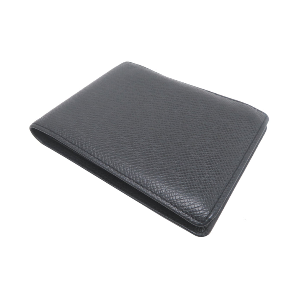 Louis Vuitton Ardoise Black Taiga Leather Wallet (Bi-Fold) (Pre-Owned)