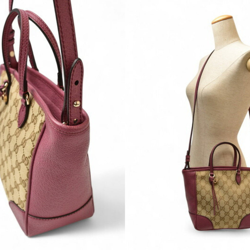 Bree Convertible Tote GG Canvas with Leather Small