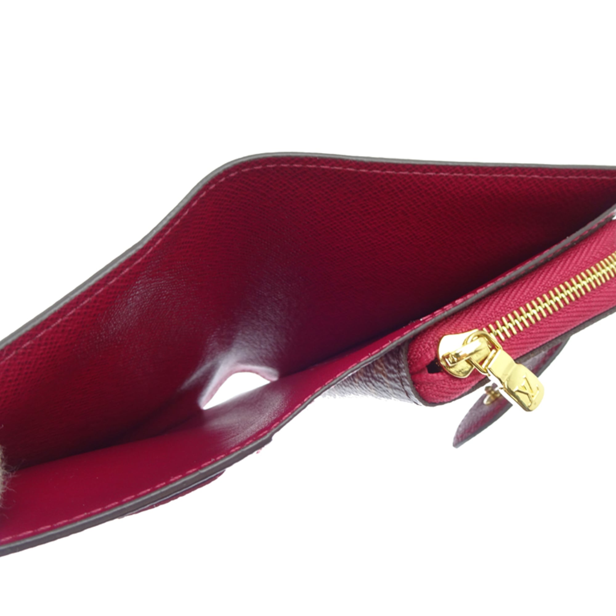 Louis Vuitton Brown Fuchsia Pink Monogram Monogram Leather Wallet (Bi-Fold) (Pre-Owned)