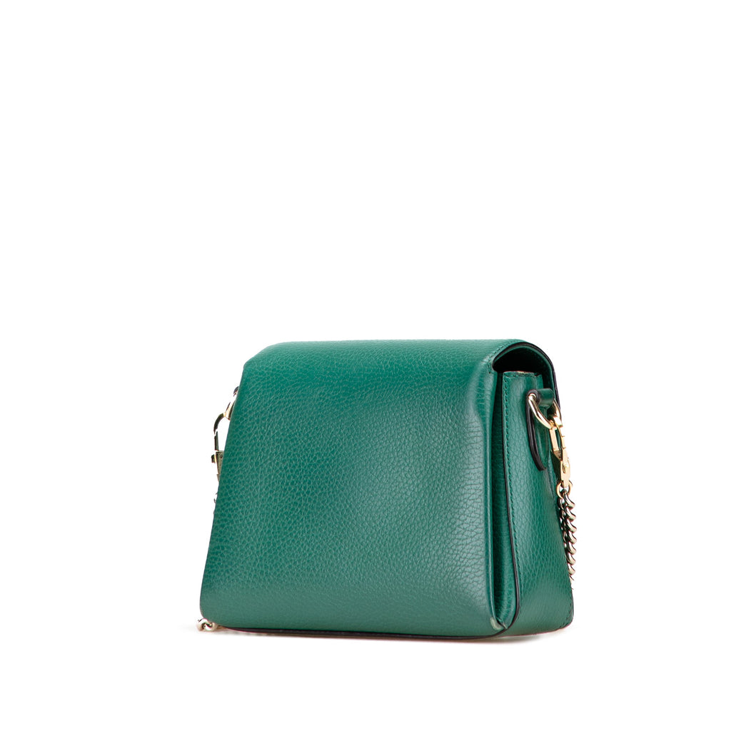 Interlocking Chain Crossbody Bag Leather Small