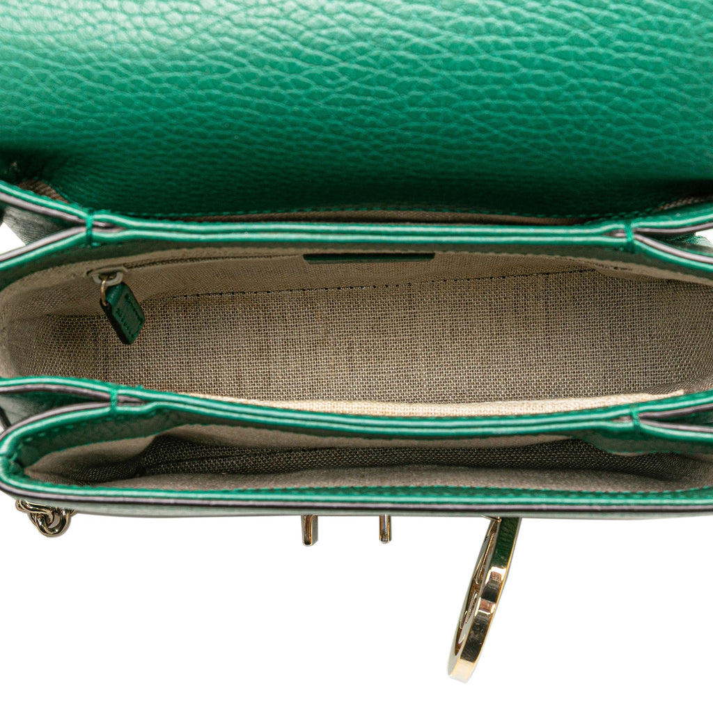 Interlocking Chain Crossbody Bag Leather Small