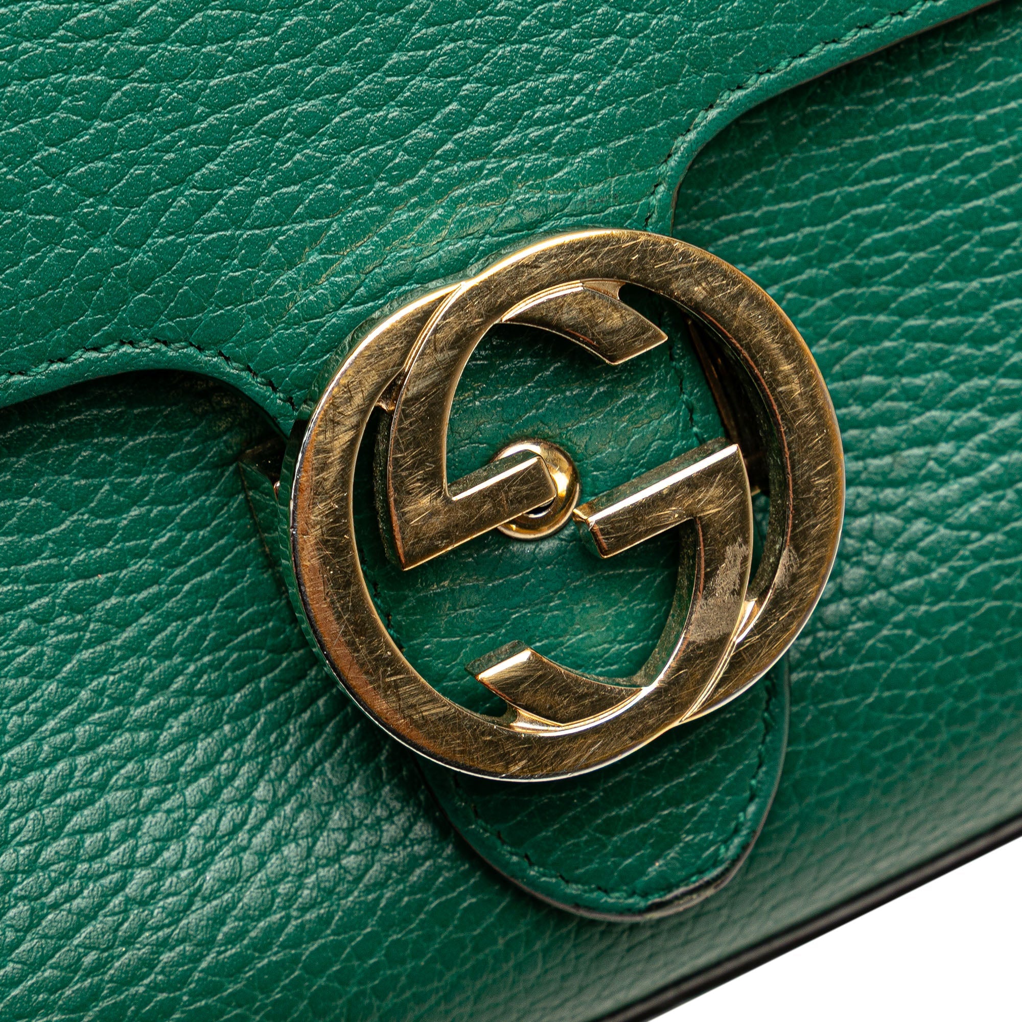 Interlocking Chain Crossbody Bag Leather Small