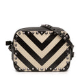 Rockstud Camera Crossbody Bag Striped Leather
