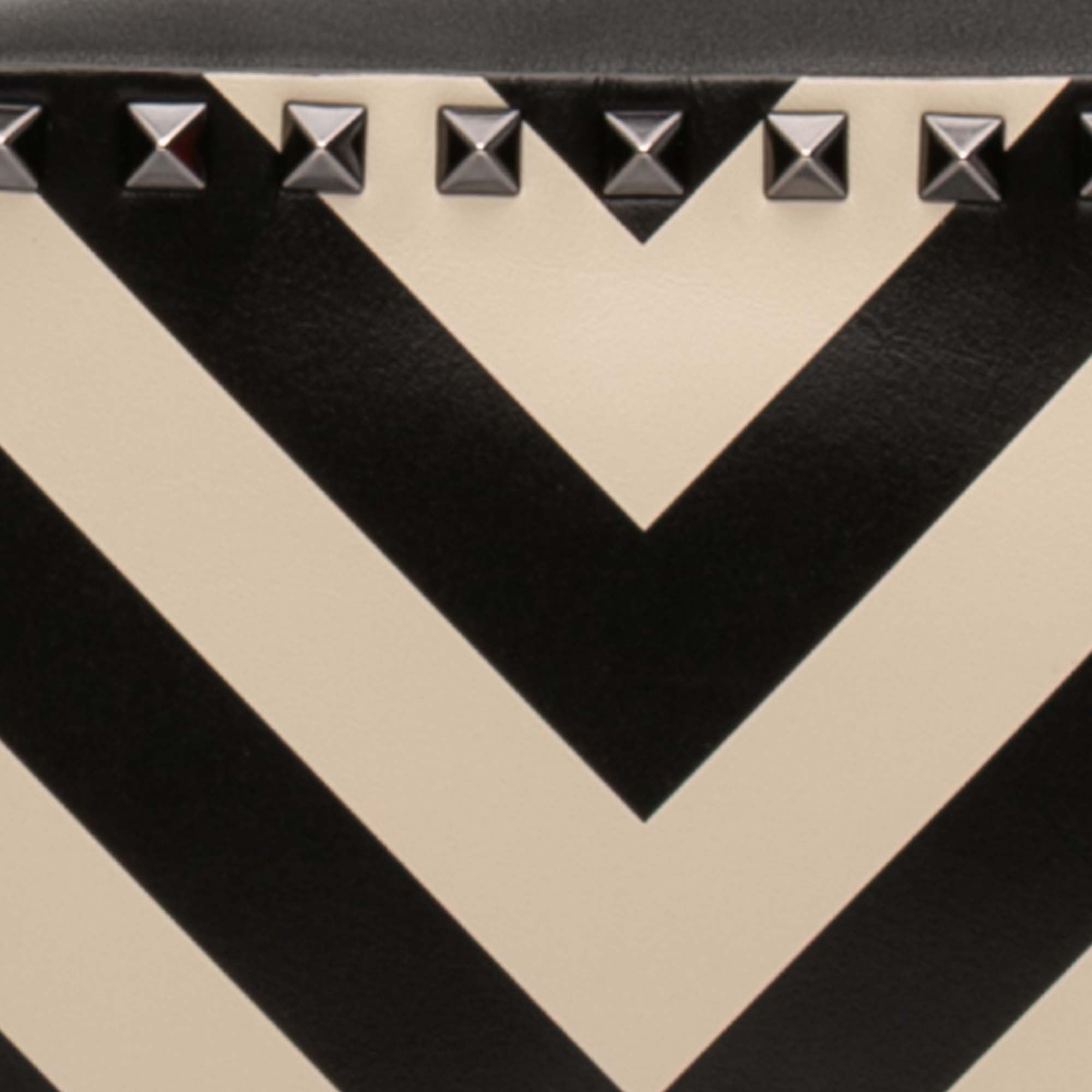 Rockstud Camera Crossbody Bag Striped Leather