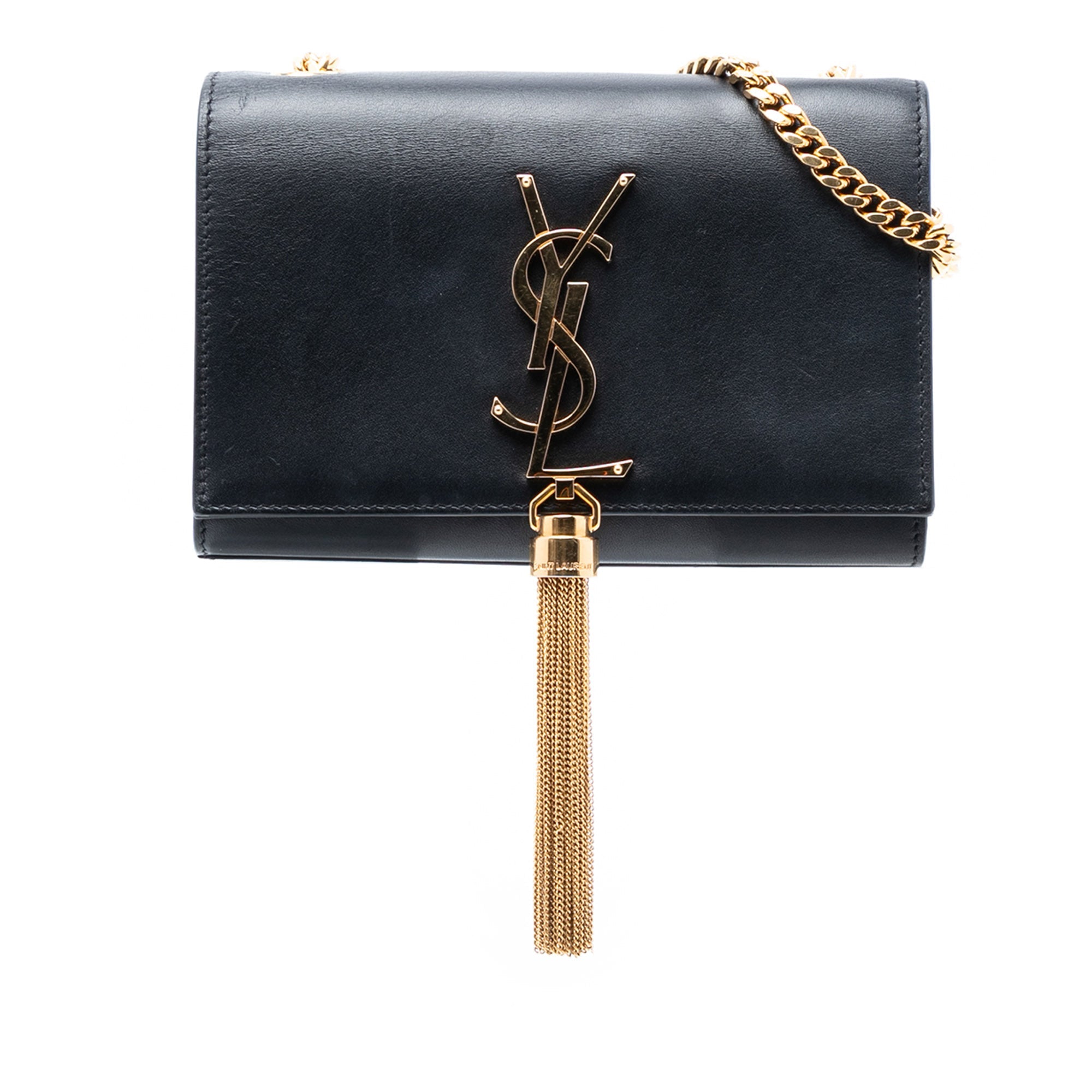 Classic Monogram Tassel Crossbody Bag Leather Small