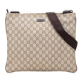 Zip Top Messenger Bag GG Coated Canvas Large