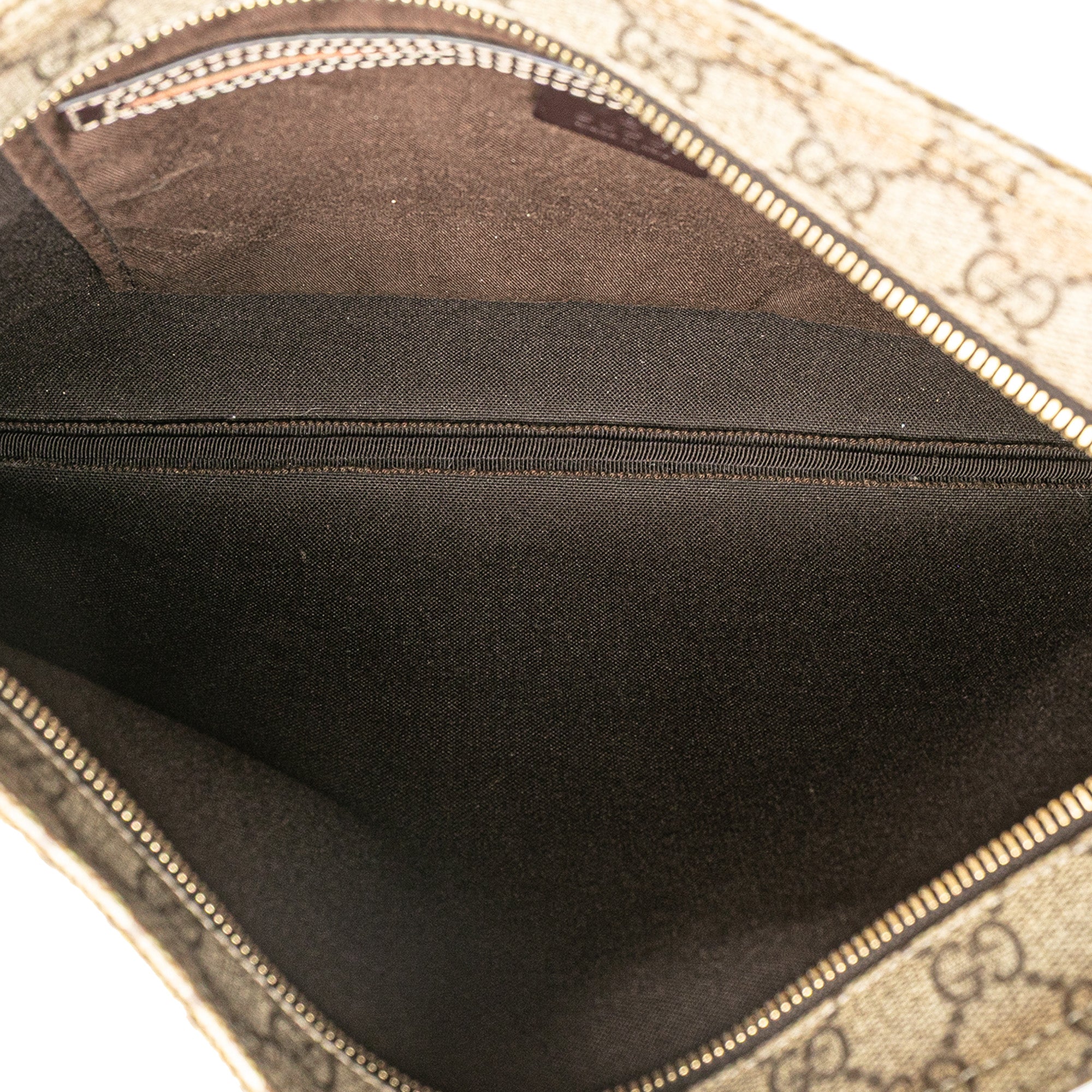 Zip Top Messenger Bag GG Coated Canvas Large