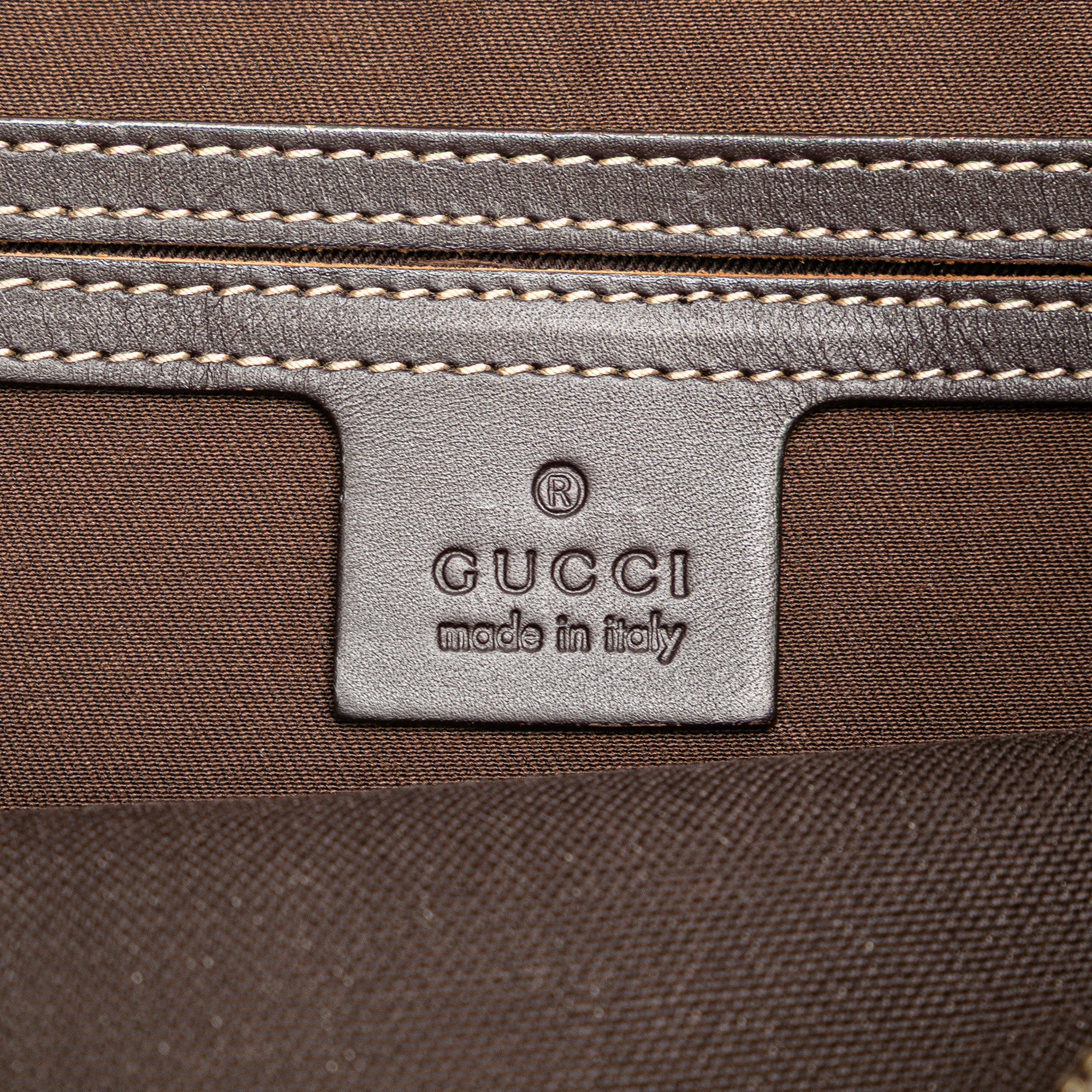 Zip Top Messenger Bag GG Coated Canvas Large