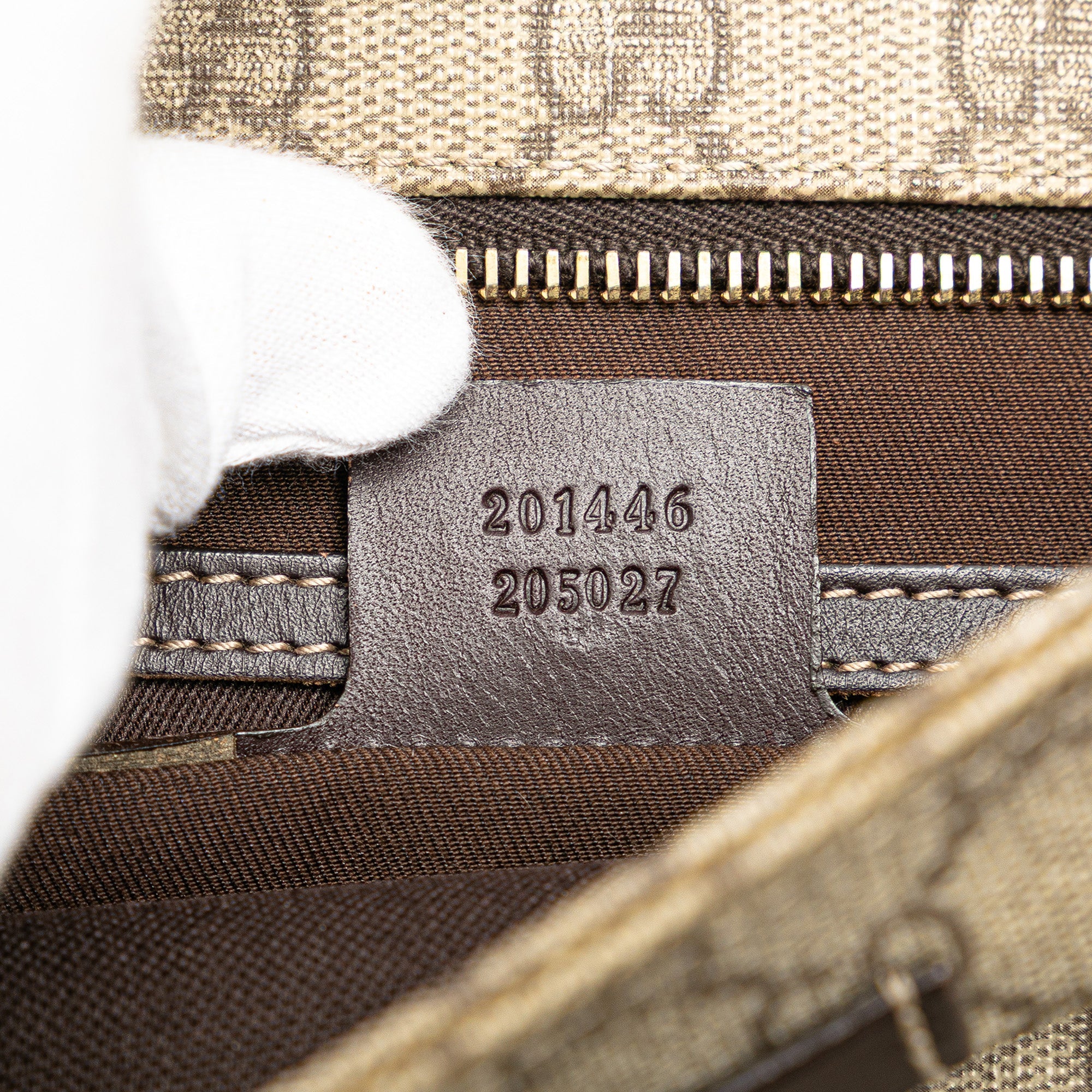 Zip Top Messenger Bag GG Coated Canvas Large