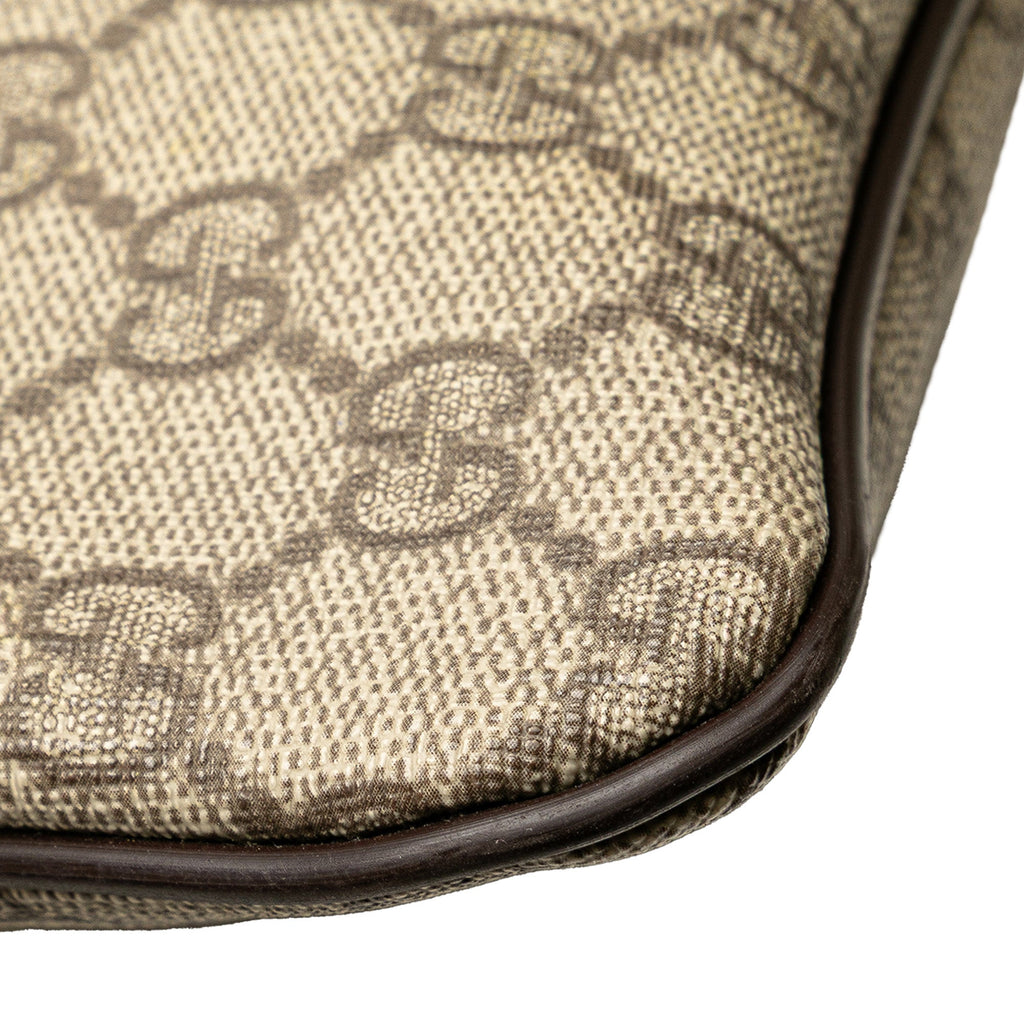 Zip Top Messenger Bag GG Coated Canvas Large