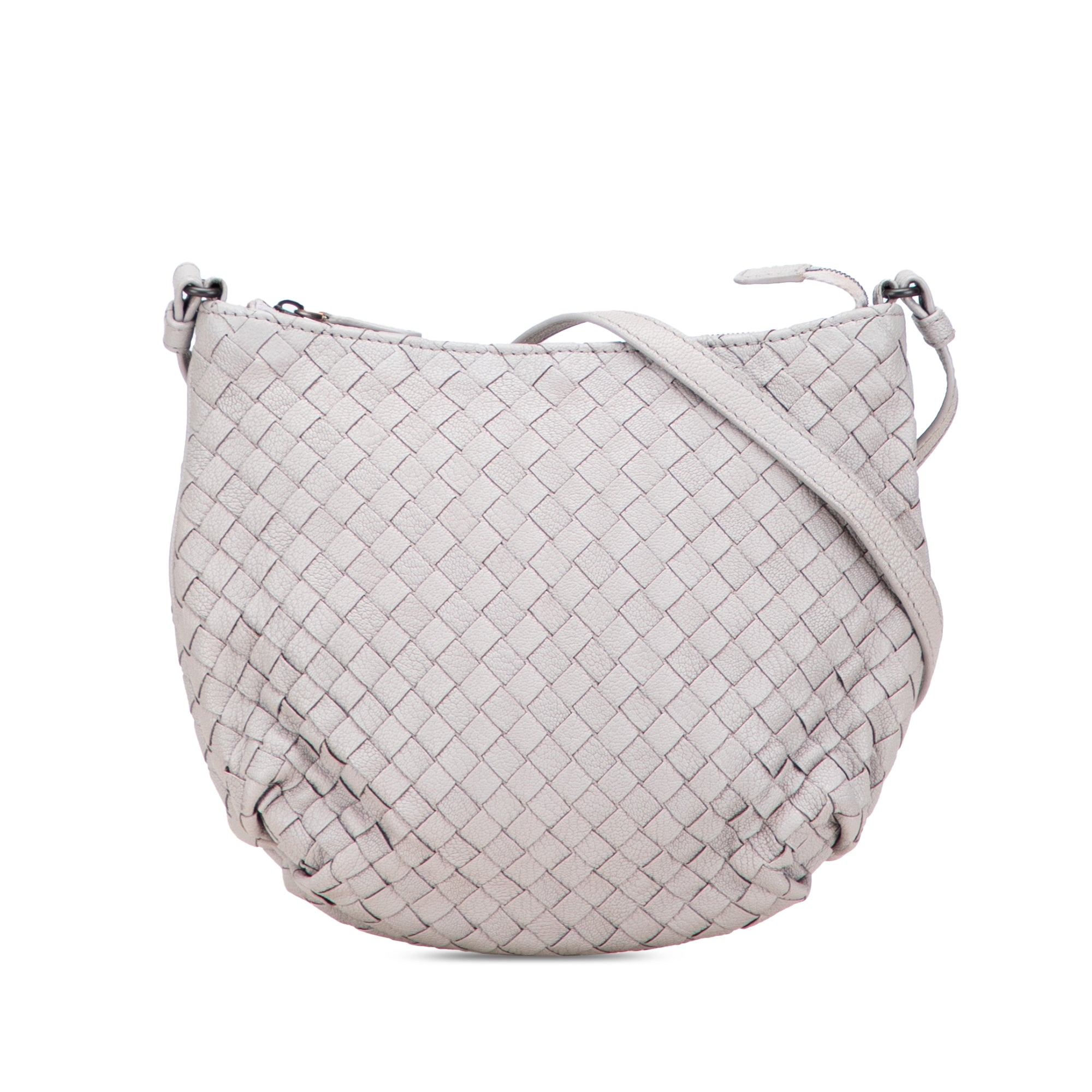 Saddle Zip Messenger Bag Intrecciato Nappa Small