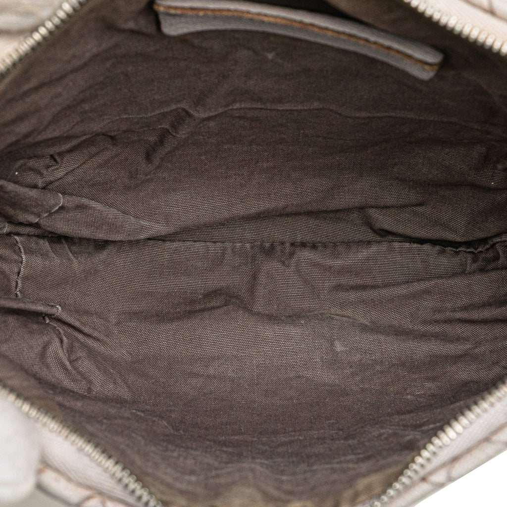 Saddle Zip Messenger Bag Intrecciato Nappa Small