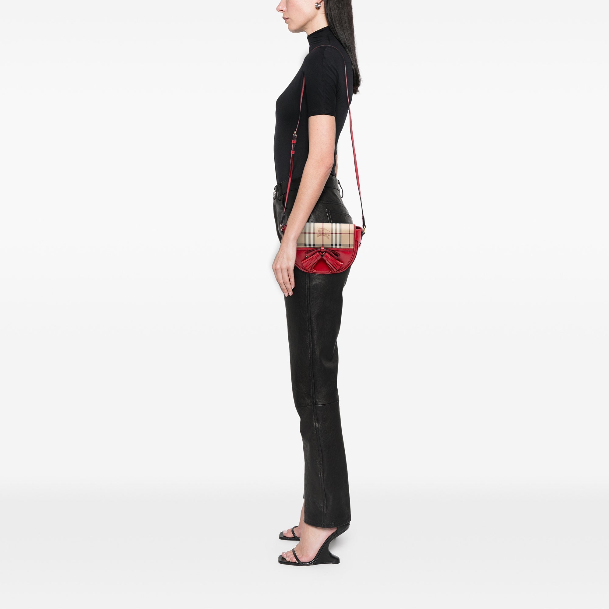 Maydown Crossbody Bag Haymarket Coated Canvas and Leather Small