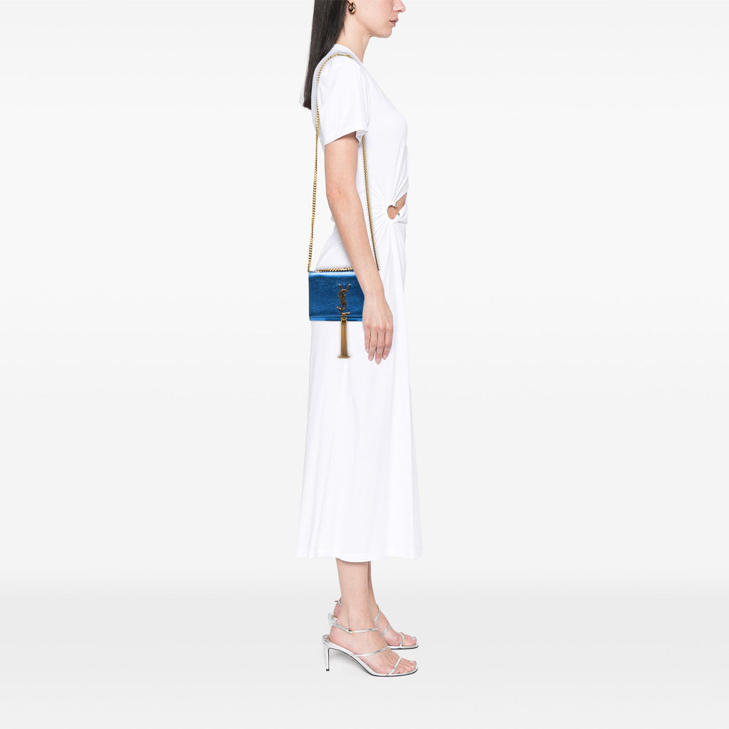 Classic Monogram Tassel Crossbody Bag Leather Small