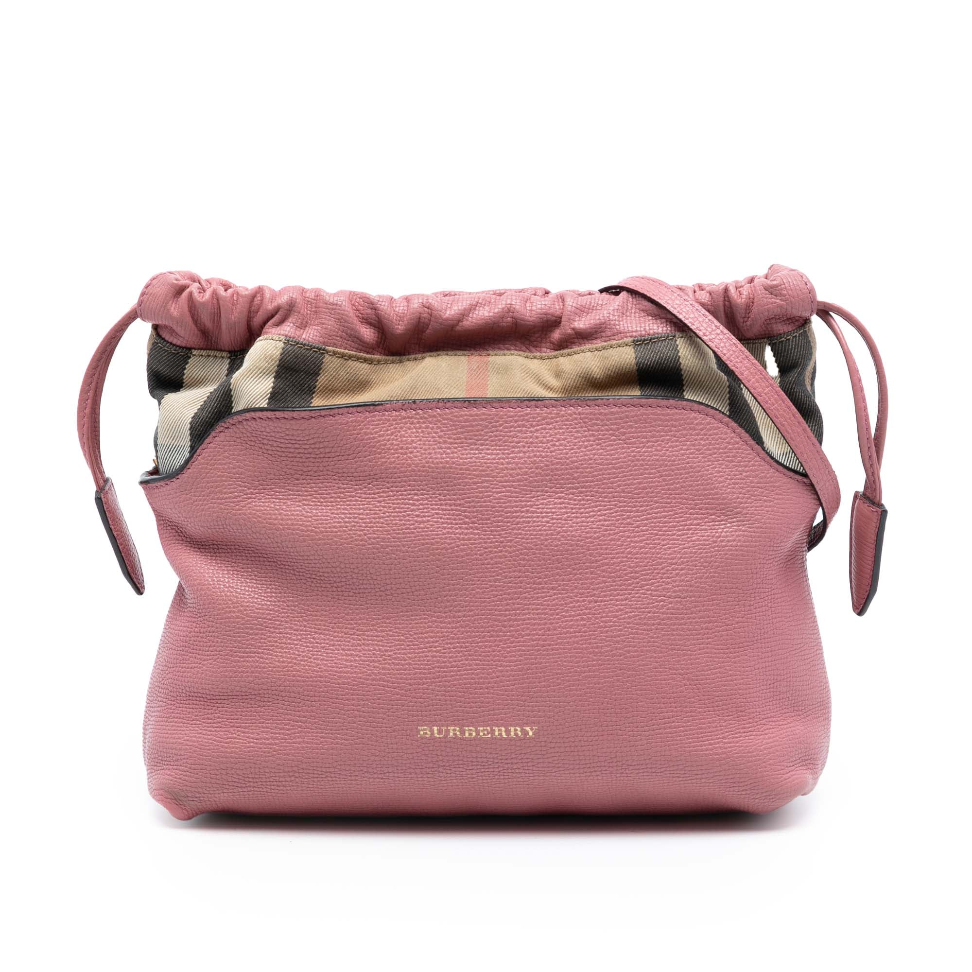 Little Crush Crossbody Bag Leather and House Check Canvas