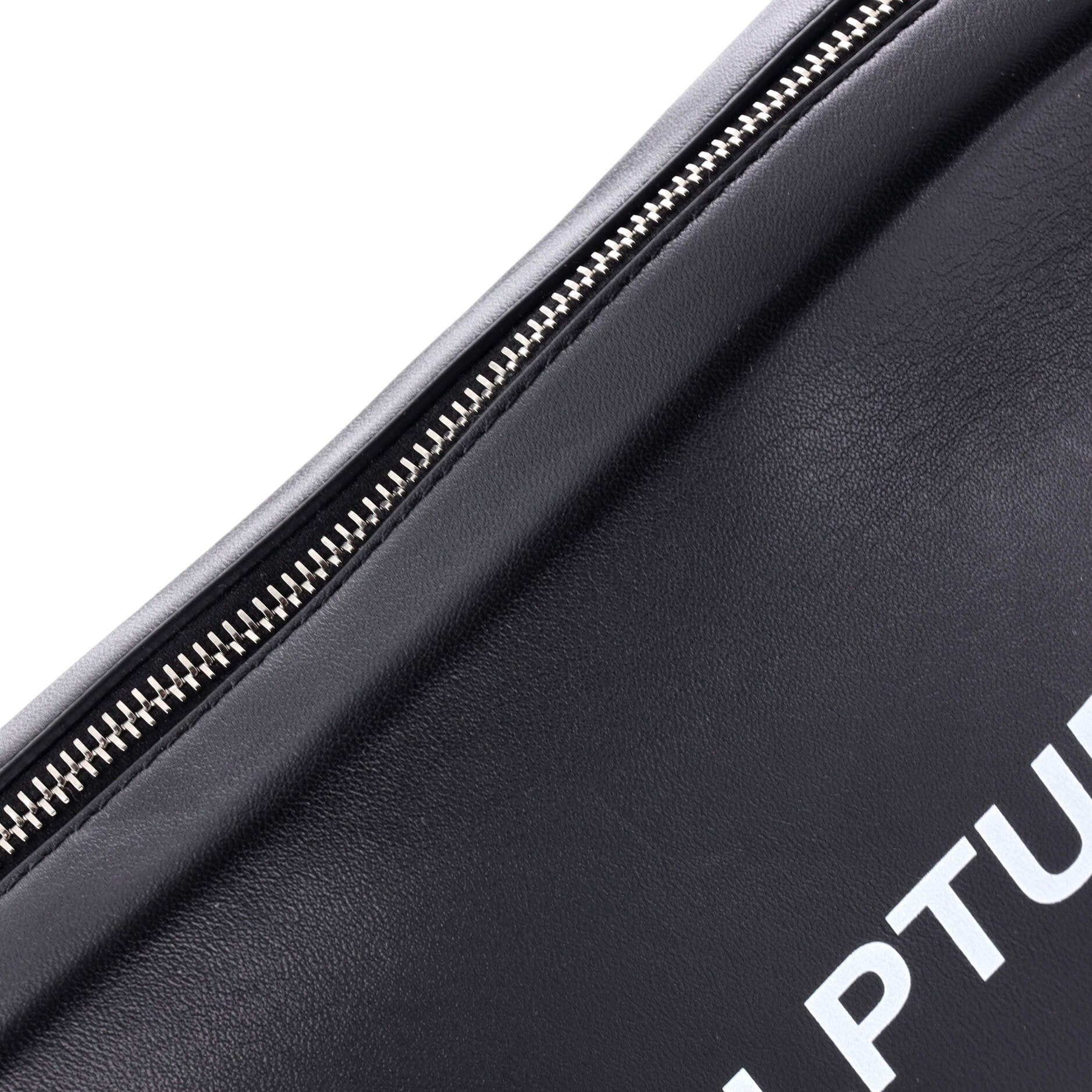 Block Pouch Shoulder Bag Printed Leather
