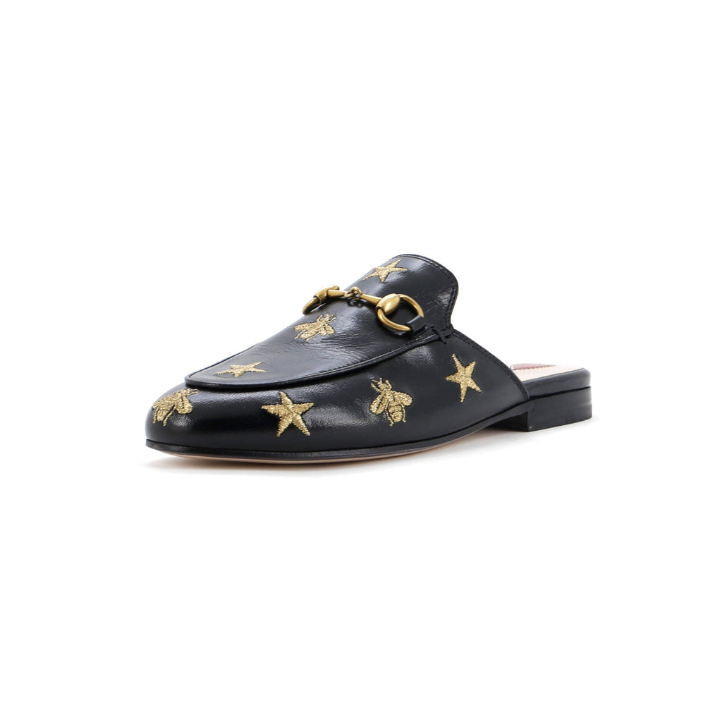 Women's Princetown Mules Embroidered Leather