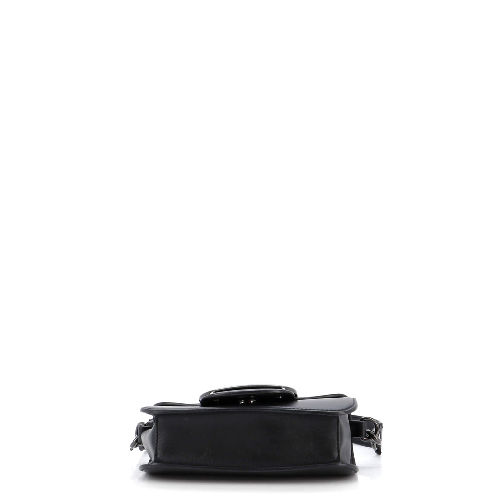 VLogo Flap Shoulder Bag Leather Mini