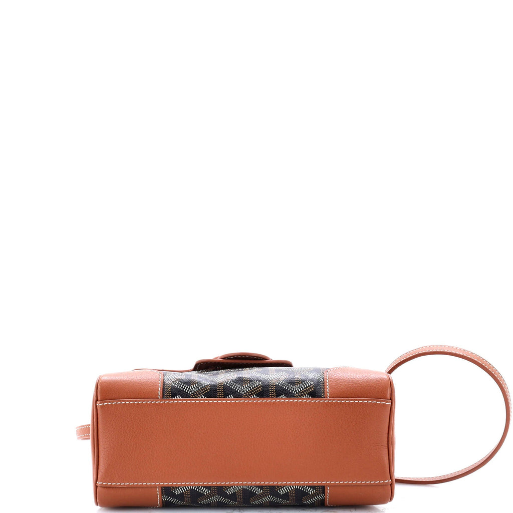 Saigon Top Handle Bag Coated Canvas with Leather Mini