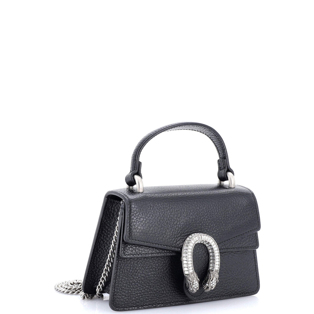 Dionysus Top Handle Bag Leather with Crystals Mini