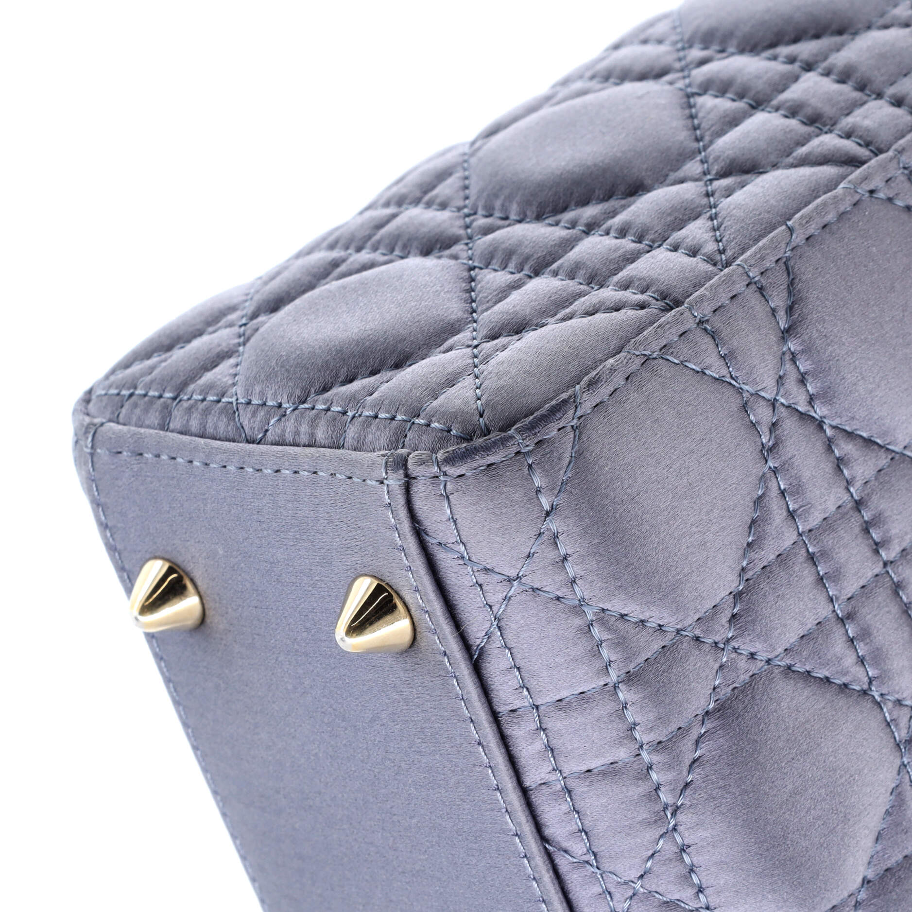 My ABCDior Lady Dior Bag Cannage Quilt Satin with Crystal Charms