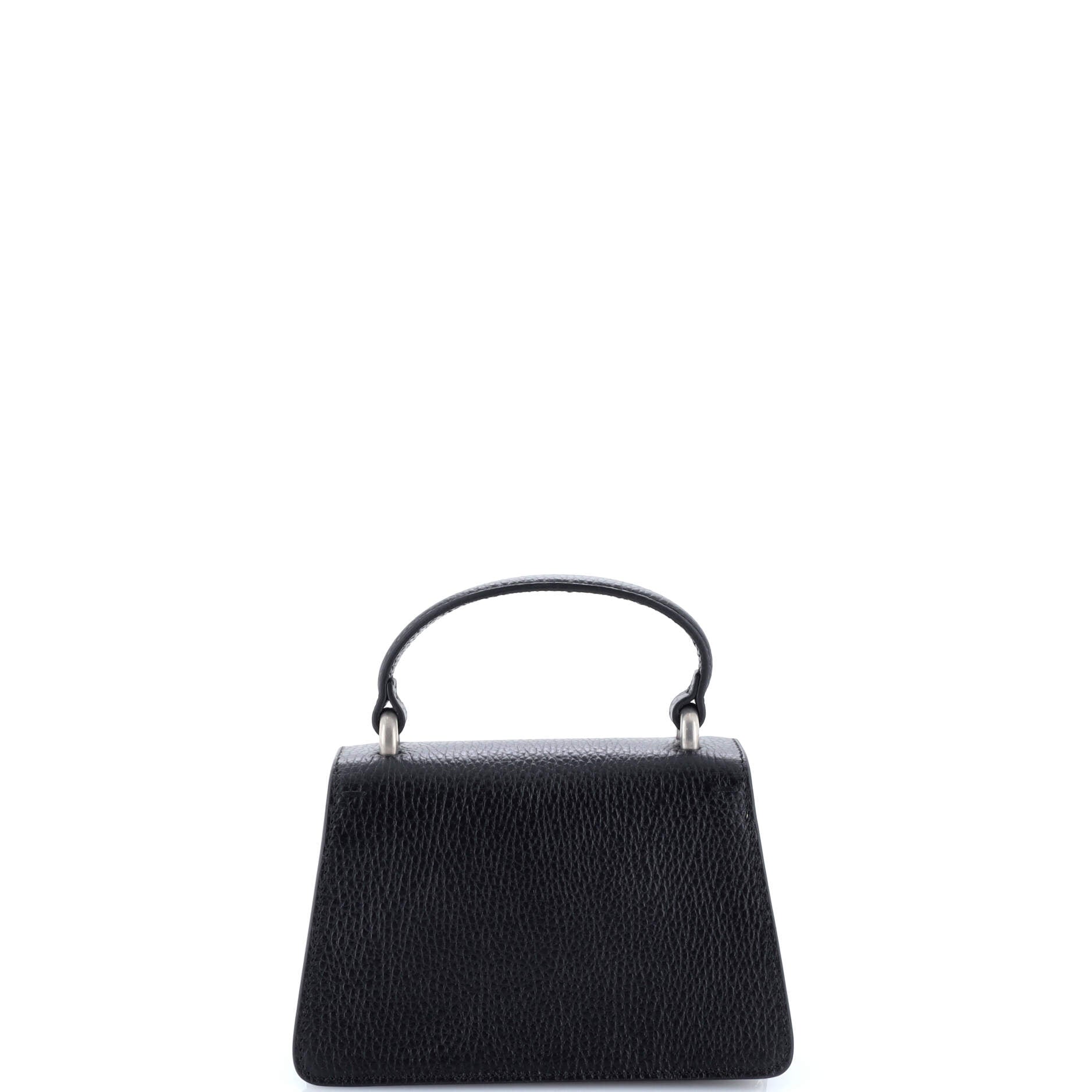 Dionysus Top Handle Bag Leather with Crystals Mini