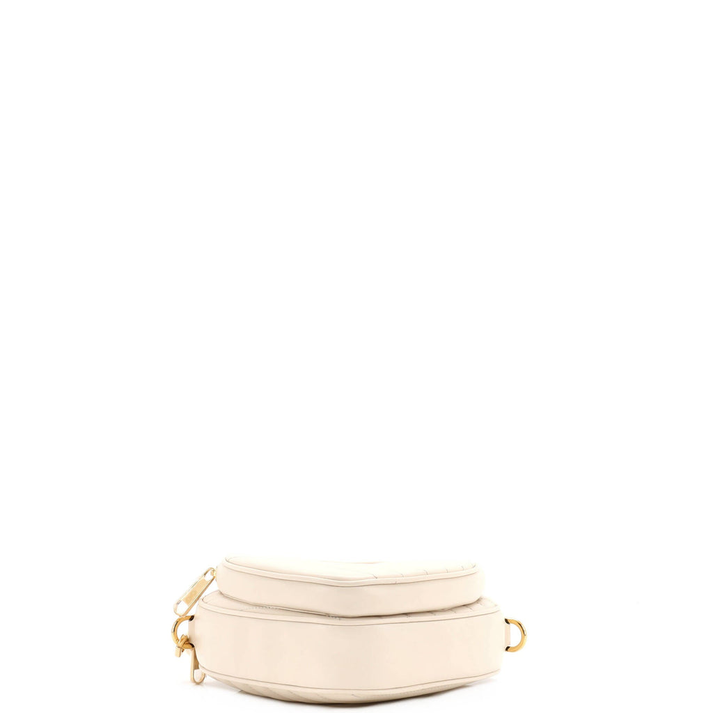 Interlocking G Heart Shoulder Bag Diagonal Quilted Leather Mini