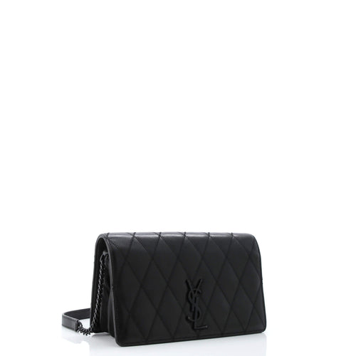 Angie Chain Shoulder Bag Quilted Leather Small