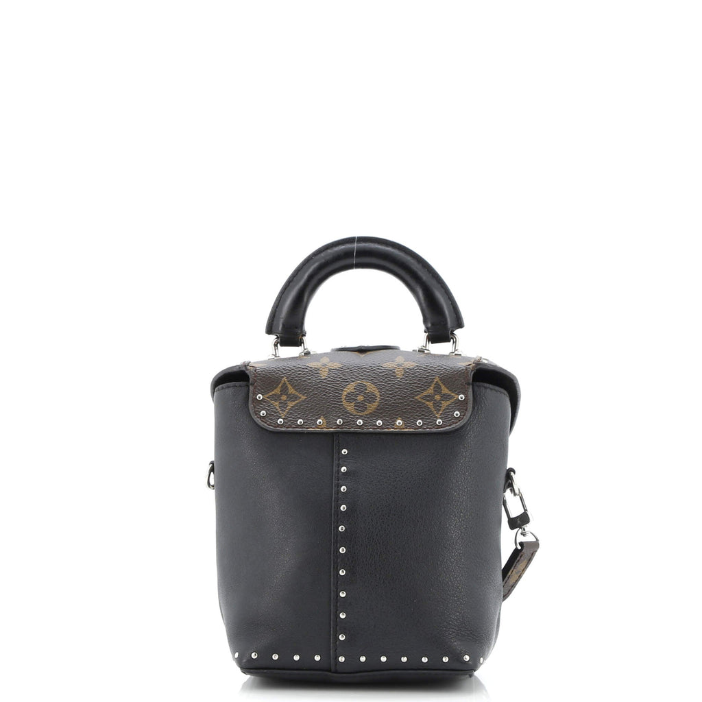 Camera Box Handbag Studded Monogram Canvas and Leather
